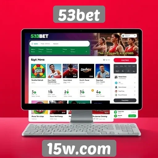 Análise da interface do usuário do site 53bet